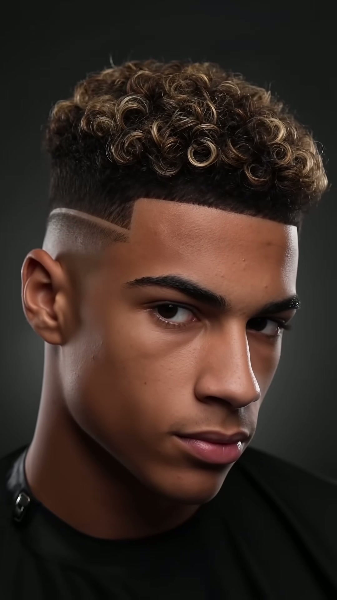 Curly top with low fade